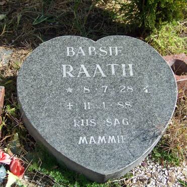 RAATH Babsie 1928-1988