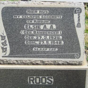 ROOS Elsie A.A. nee BAMBERGER 1926-1948