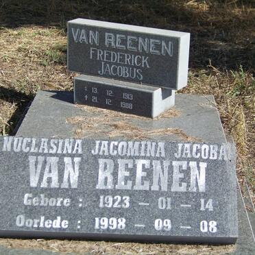 REENEN Frederick Jacobus, van 1913-1988 &amp; Nuclasina Jacomina Jacoba 1923-1998