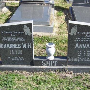 SMIT Johannes W.H. 1918-1992 &amp; Anna S. ZIETSMAN 1922-2000