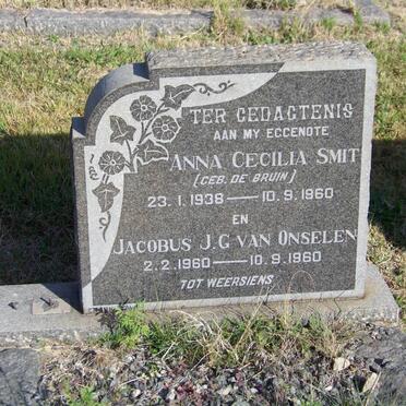 SMIT Anna Cecilia nee DE BRUIN 1938-1960 :: VAN ONSELEN Jacobus J.G. 1960-1960