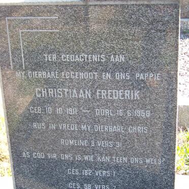 SCHOEMAN Christiaan Frederik 1911-1958