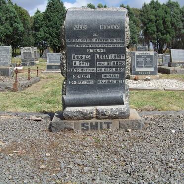 SMIT Andries A. 1860-1939 &amp;  Lucia I. DE KOCK 1864-1931