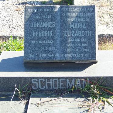 SCHOEMAN Johannes Hendrik 1882-1963 &amp; Maria Elizabeth ELS 1889-1961