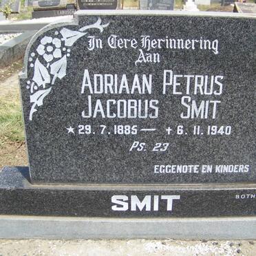 SMIT Adriaan Petrus Jacobus 1885-1940