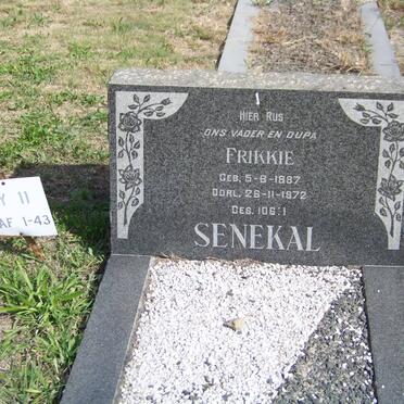 SENEKAL Frikkie 1887-1972