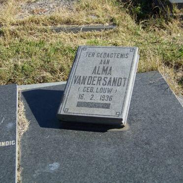 SANDT Alma, van der nee LOUW 1936-
