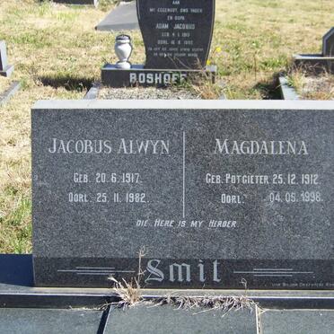 SMIT Jacobus Alwyn 1917-1982 &amp; Magdalena POTGIETER 1912-1998