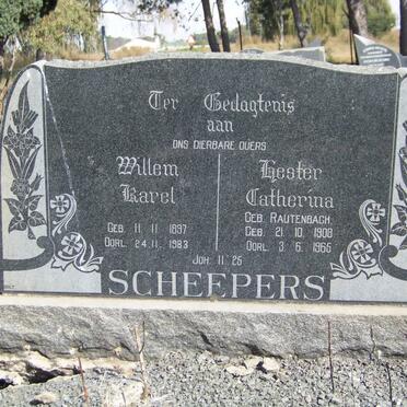 SCHEEPERS Willem Karel 1897-1983 &amp; Hester Catharina RAUTENBACH 1908-1965