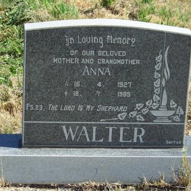 WALTER Anna 1927-1985