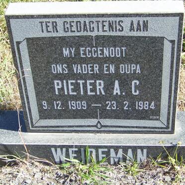 WEIDEMAN Pieter A.C. 1909-1984