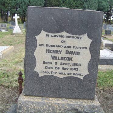 WALDECK Henry David 1866-1942