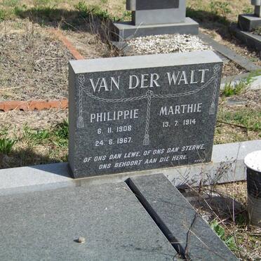 WALT Philippie, van der 1908-1967 &amp; Marthie 1914-