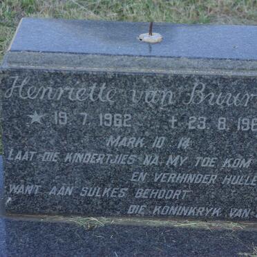 BUUREN Henriette, van 1962-1962