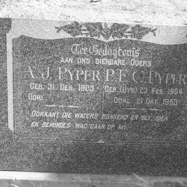 PYPER A.J. 1903- &amp; P.E.C. UYS 1904-1953