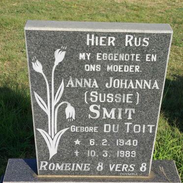 SMIT Anna Johanna nee DU TOIT 1940-1989
