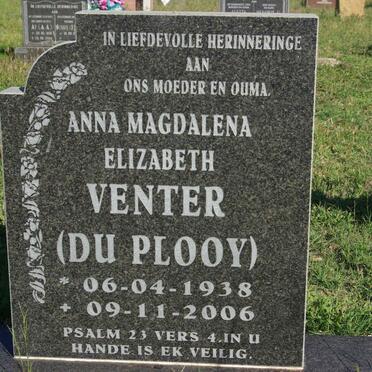 VENTER Anna Magdalena Elizabeth nee DU PLOOY 1938-2006