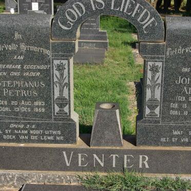 VENTER Stephanus Petrus 1893-1959 &amp; Johanna Alida DE KLERK 1898-1973