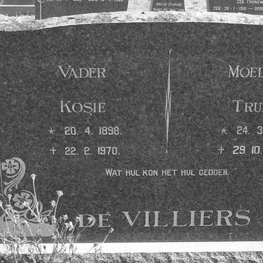 VILLIERS Kosie, de 1898-1970 &amp; Truia 1911-1986