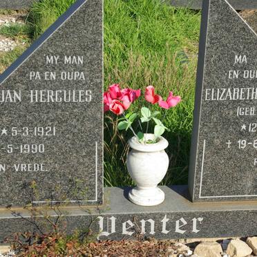 VENTER Jan Hercules 1921-1990 &amp; Elizabeth M.M.C.J. SMITH 1925-2009