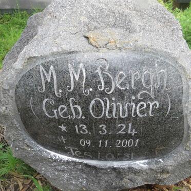 BERGH M.M. nee OLIVIER 1924-2001