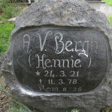 BERGH A.V. 1921-1978