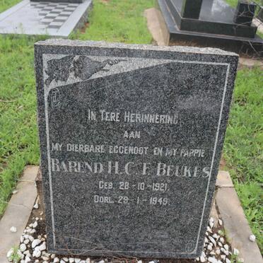 BEUKES Barend H.C.F 1921-1949
