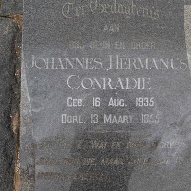 CONRADIE Johannes Hermanus 1935-1955