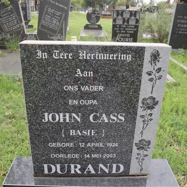 DURAND John Cass 1924-2003