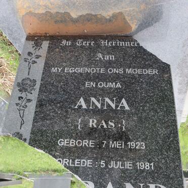 DURAND Anna nee RAS 1923-1981 
