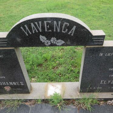 HAVENGA Wessel Johannes 1900-1983 &amp; Elyza H. 1901-1988