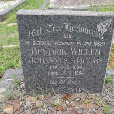 JACOBS Hendrik Willem Johannes 1894-1954