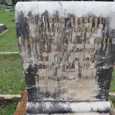 JAARSVELD Maria C.E., van nee VAN TONDER 1872-1931