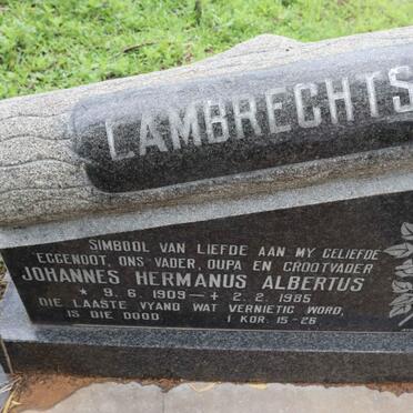 LAMBRECHTS Johannes Hermanus Albertus 1909-1985
