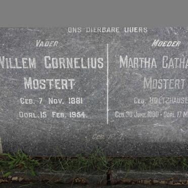 MOSTERT Willem Cornelius 1881-1954 &amp;  Martha Catharina HOLTZHAUSEN 1880-1963