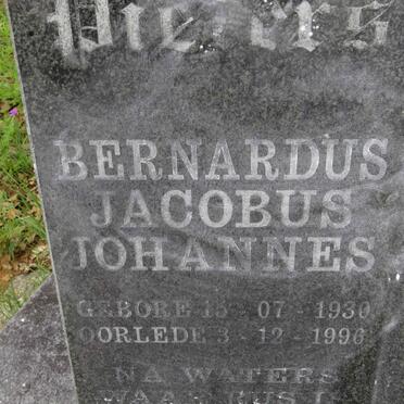 PIETERS Bernardus Jacobus Johannes 1930-1996