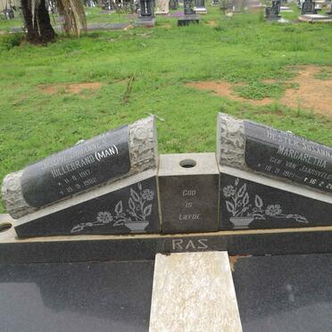 RAS Joseph Johannes Hillebrand 1917-1982 &amp; VAN JAARSVELD Hester Susanna Sophia 1921-2008