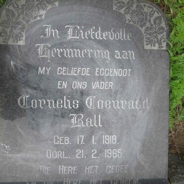 RALL Cornelis Coenraad 1918-1965