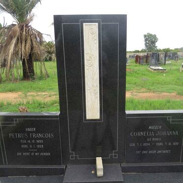 RAS Petrus Francois 1893-1959 &amp; Cornelia Johanna LE ROUX 1894-1972