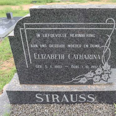 STRAUSS Elizabeth Catharina 1903-1992
