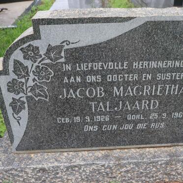 TALJAARD Jacob Magrietha 1926-1962