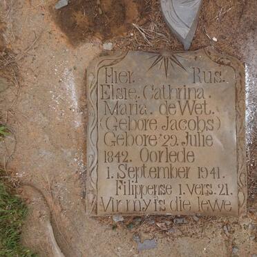 WET Elsie Cathrina Maria, de nee JACOBS 1842-1941