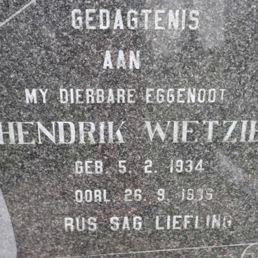 ? Hendrik Wietzie 1934-1986