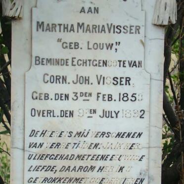 VISSER Martha Maria nee LOUW 1850-1882