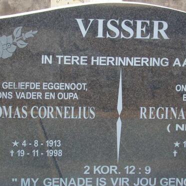 VISSER Thomas Cornelius 1913-1998 &amp; Regina Catharina NESER 1918-