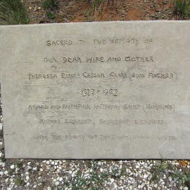 CLARK Theressa Emma C. nee FISCHER 1877-1957