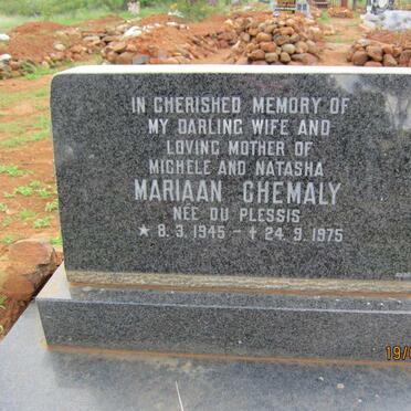 CHEMALY Mariaan nee DU PLESSIS 1945-1975