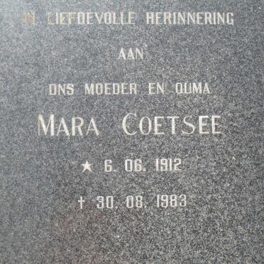 COETSEE Mara 1912-1983