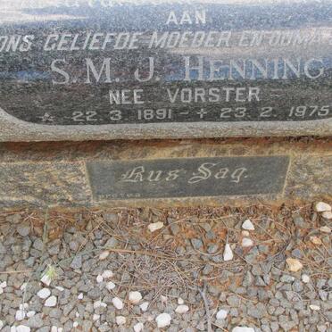 HENNING S.M.J. nee VORSTER 1891-1975