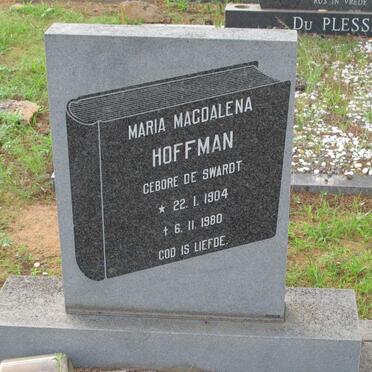 HOFFMAN Maria Magdalena nee DE SWARDT 1904-1980 